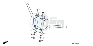 TRX500FE9 Australia - (U) drawing HANDLE PIPE