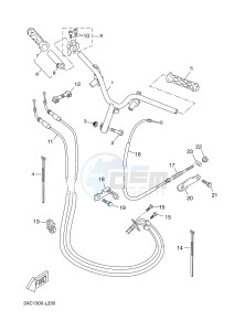 YN50F OVETTO 4 (2ACE) drawing STEERING HANDLE & CABLE