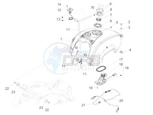 Eldorado 1400 1380 USA drawing Fuel tank