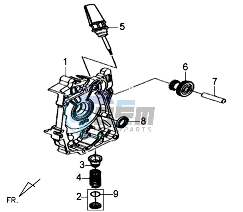 CRANKCASE RIGHT / START MOTOR