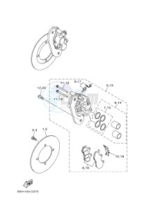 YXR700F YXR7FSPD RHINO 700 SPORTS EDITION (1RBM 1RBN 1RBP) drawing REAR BRAKE CALIPER