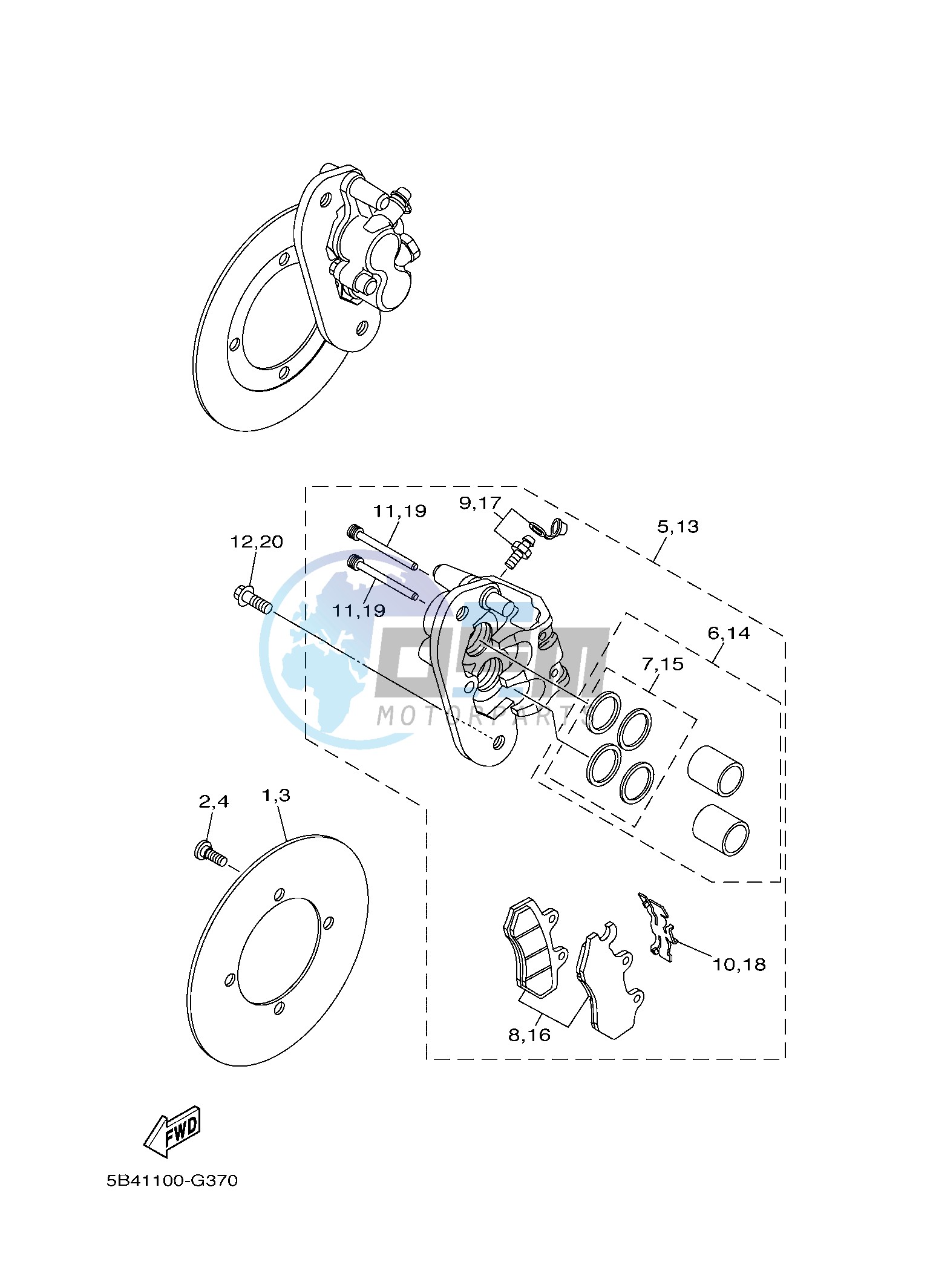 REAR BRAKE CALIPER