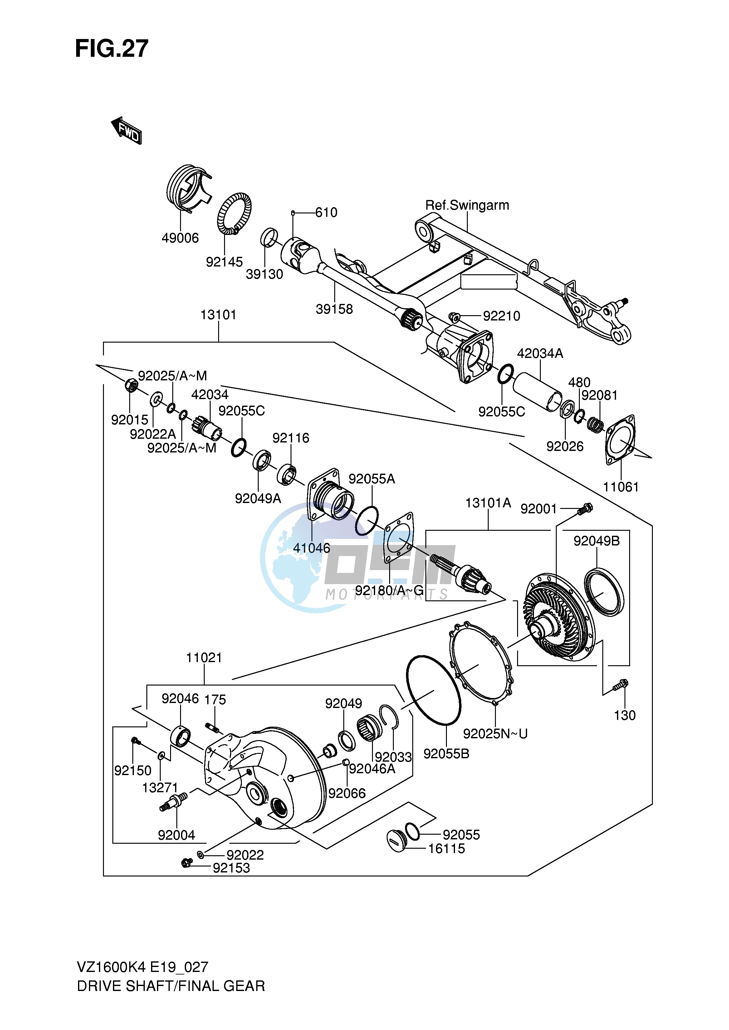 DRIVE SHAFT FINAL GEAR