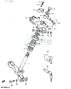 GSX1100 (Z-D) drawing STEERING STEM (GSX1100ESD)