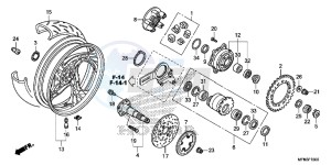 CB1000RF CB1000R 2ED drawing REAR WHEEL