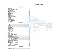 YZ85LW (1SND 1SNF 1SPD 1SPF) drawing .6-Content