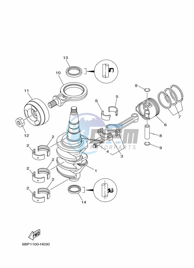 CRANKSHAFT--PISTON