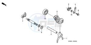 TRX680FA9 Australia - (U) drawing GEARSHIFT FORK