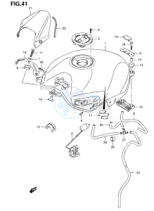 Inazuma 250 drawing FUEL TANK L3