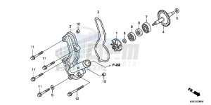 CRF150RE CRF150R Europe Direct - (ED) drawing WATER PUMP