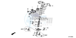 TRX420FAD TRX420 Europe Direct - (ED) drawing STEERING SHAFT (STD)