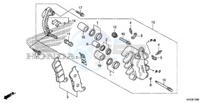 SH125SG SH300A UK - (E) drawing FRONT BRAKE CALIPER