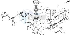 VT1100C2 drawing REAR BRAKE MASTER CYLINDER (VT1100C2)