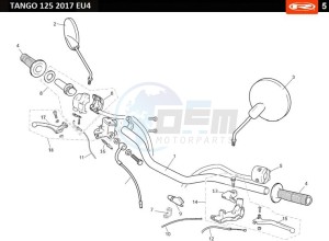 TANGO-125-E4-WHITE drawing HANDLEBARS