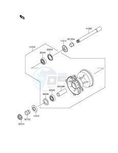 RM-Z250 (E28) drawing FRONT HUB