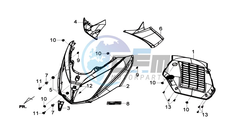 FR PLATE / INDICATORS / INNER LEG SHIELD