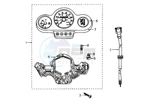 X–FIGHT - 50 cc drawing DASHBOARD UNIT