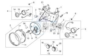 V7 Racer 750 drawing Front lights