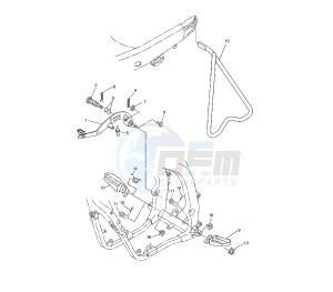 YZ F 250 drawing STAND AND FOOTREST