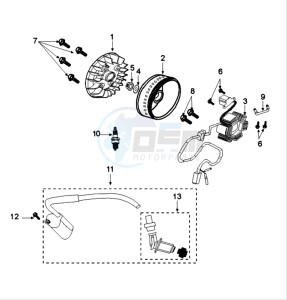 Tweet 125 V drawing IGNITION PART