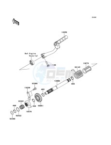 KLX110 KLX110CBF EU drawing Kickstarter Mechanism