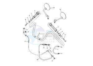 XV VIRAGO 125 drawing STEERING HANDLE -CABLE