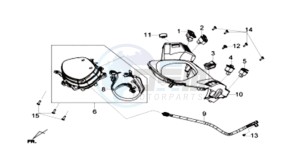 HD 2 125 drawing HEAD LIGHT COVER / SPEEDOMETER COWL / DASHBOARD