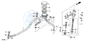 CBF600N drawing REAR BRAKE MASTER CYLINDER (CBF600S6/N6)