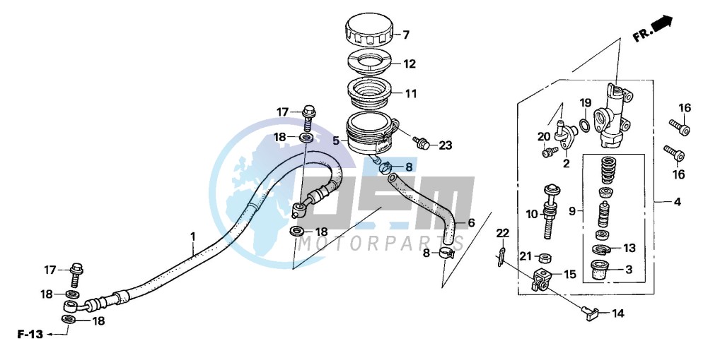 REAR BRAKE MASTER CYLINDER (CBF600S6/N6)