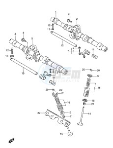 GSX600F (E2) Katana drawing CAM SHAFT - VALVE (MODEL J K L M)