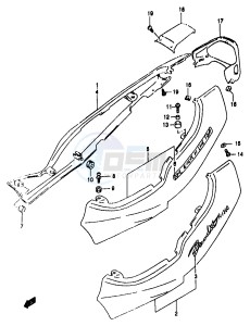 GSF1200A (E18) drawing FRAME COVER (GSF1200Y SY)