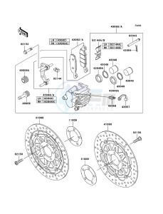 Z750 ZR750J6F FR GB XX (EU ME A(FRICA) drawing Front Brake