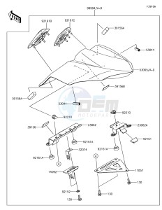 NINJA 650 EX650KHFA XX (EU ME A(FRICA) drawing Accessory(Single Seat Cover)