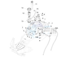 SUPER GTS 125 4T IE ABS-NOABS E3 (EMEA) drawing Fuel tank