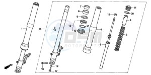 CB600F CB600F drawing FRONT FORK (CB600F5/6)