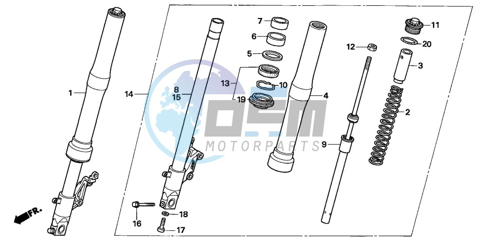 FRONT FORK (CB600F5/6)