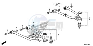 TRX250TME FOURTRAX RECON Europe Direct - (ED) drawing FRONT ARM