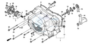 TRX500FM drawing FRONT CRANKCASE COVER (TRX500FM/TM)