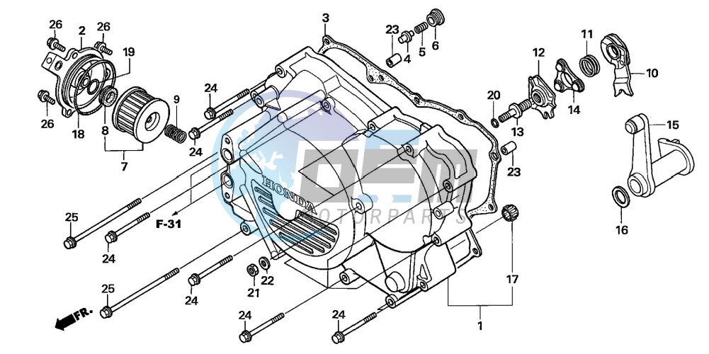 FRONT CRANKCASE COVER (TRX500FM/TM)