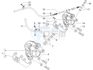 Runner 125 VX 4t e3 (UK) UK drawing Brakes hose  - Calipers