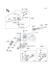 EX250 J [NINJA 250R] (J8F-J9FA) J8F drawing HANDLEBAR-- J8F- -