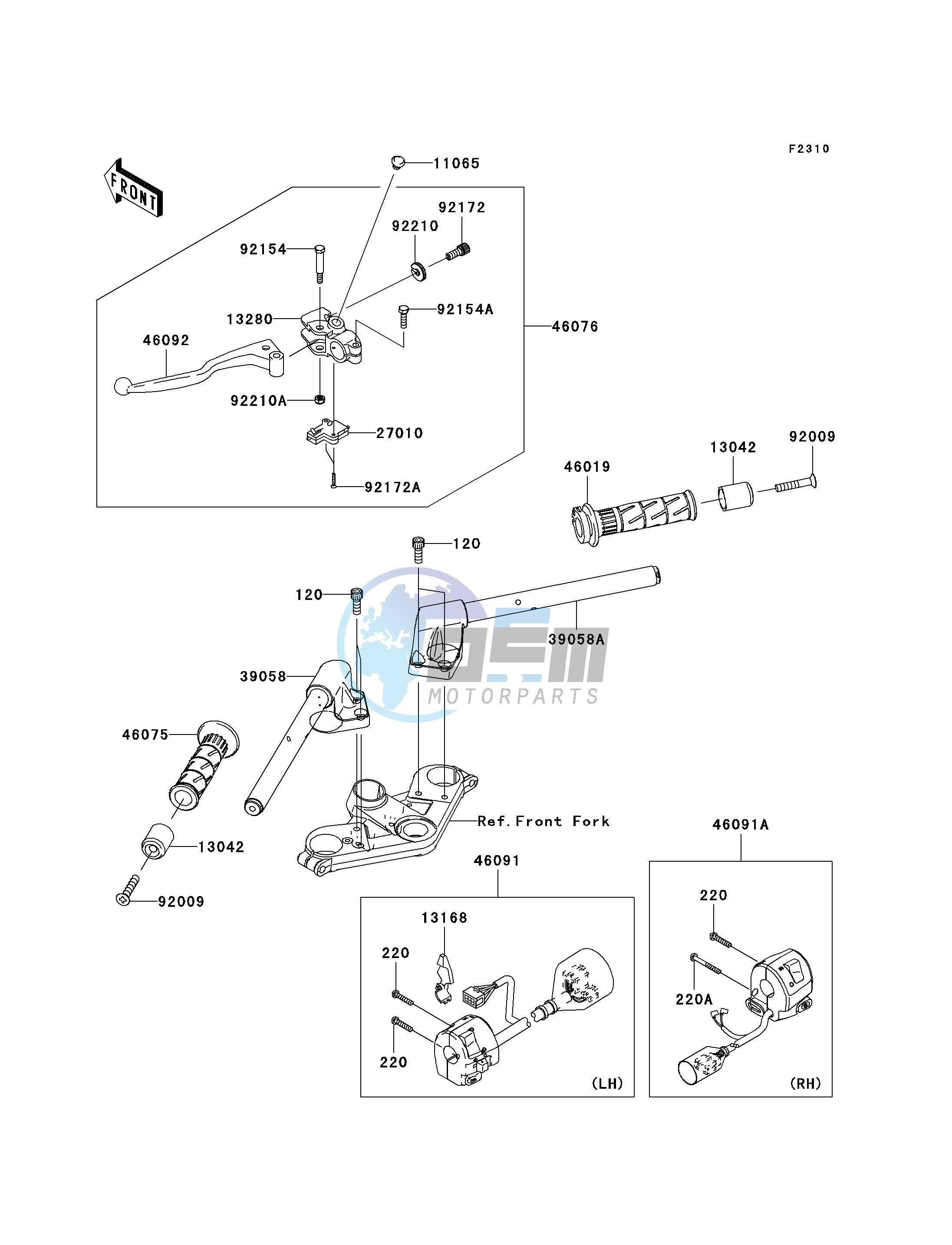 HANDLEBAR-- J8F- -