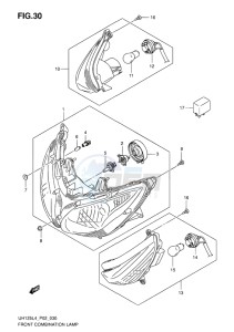 UH125 BURGMAN EU drawing FRONT COMBINATION LAMP