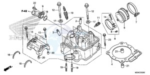 CRF450RE CRF450R Europe Direct - (ED) drawing CYLINDER HEAD (D/E)