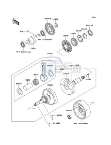 KLF300 4x4 KLF300-C17 EU GB drawing Crankshaft