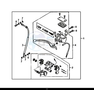 ORBIT III 50 (45 KM/H) (XE05W1-EU) (L8-M0) drawing FRONT BRAKE MASTER CYLINDER