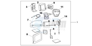 XL700VAB TRANSALP E drawing MC NAVI UNIT KIT