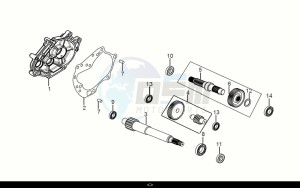 SYMPHONY ST 50 (XL05W1-EU) (E5) (M1) drawing MISSION CASE-DRIVE SHAFT