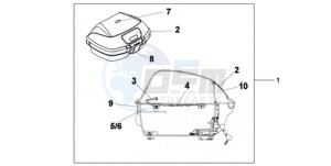 CBF1000TA UK - (E / ABS MKH) drawing 45L TOP BOX T TYPE FOP ONLY