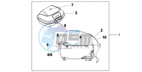 45L TOP BOX T TYPE FOP ONLY